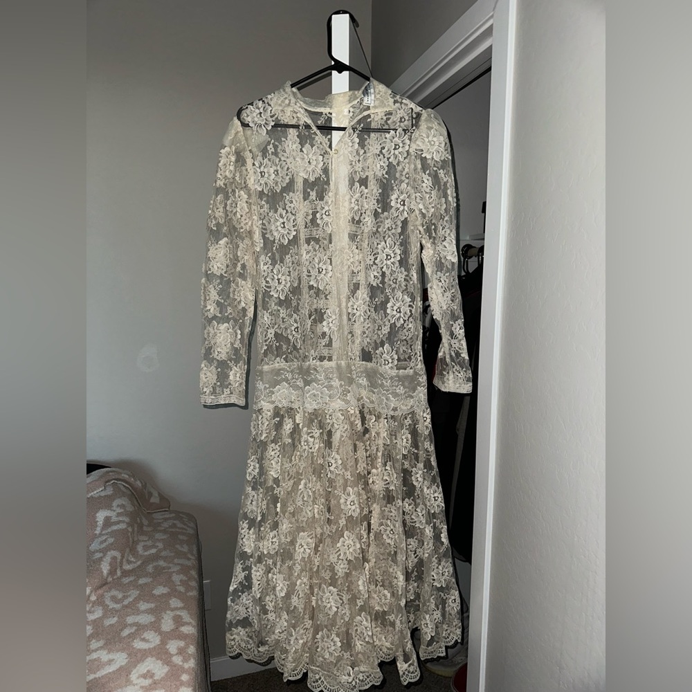 Scott McClintock Lace Dress in Cream